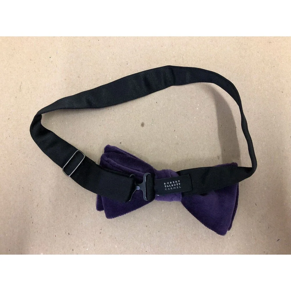 NWOT Robert Talbott Purple Velvet Bow Tie